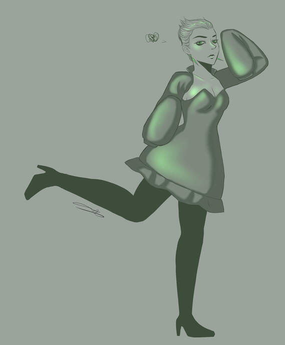 Clean sketch w/ colors:5$~25$